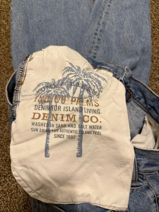 TOMMY BAHAMA Indigo Palms Classic Fit Straight Denim Blue Jeans Men's Size 34x32 - Picture 8 of 11